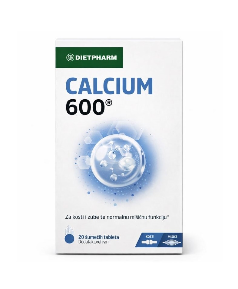 DIETPHARM Calcium 600mg šumeće tablete a 20