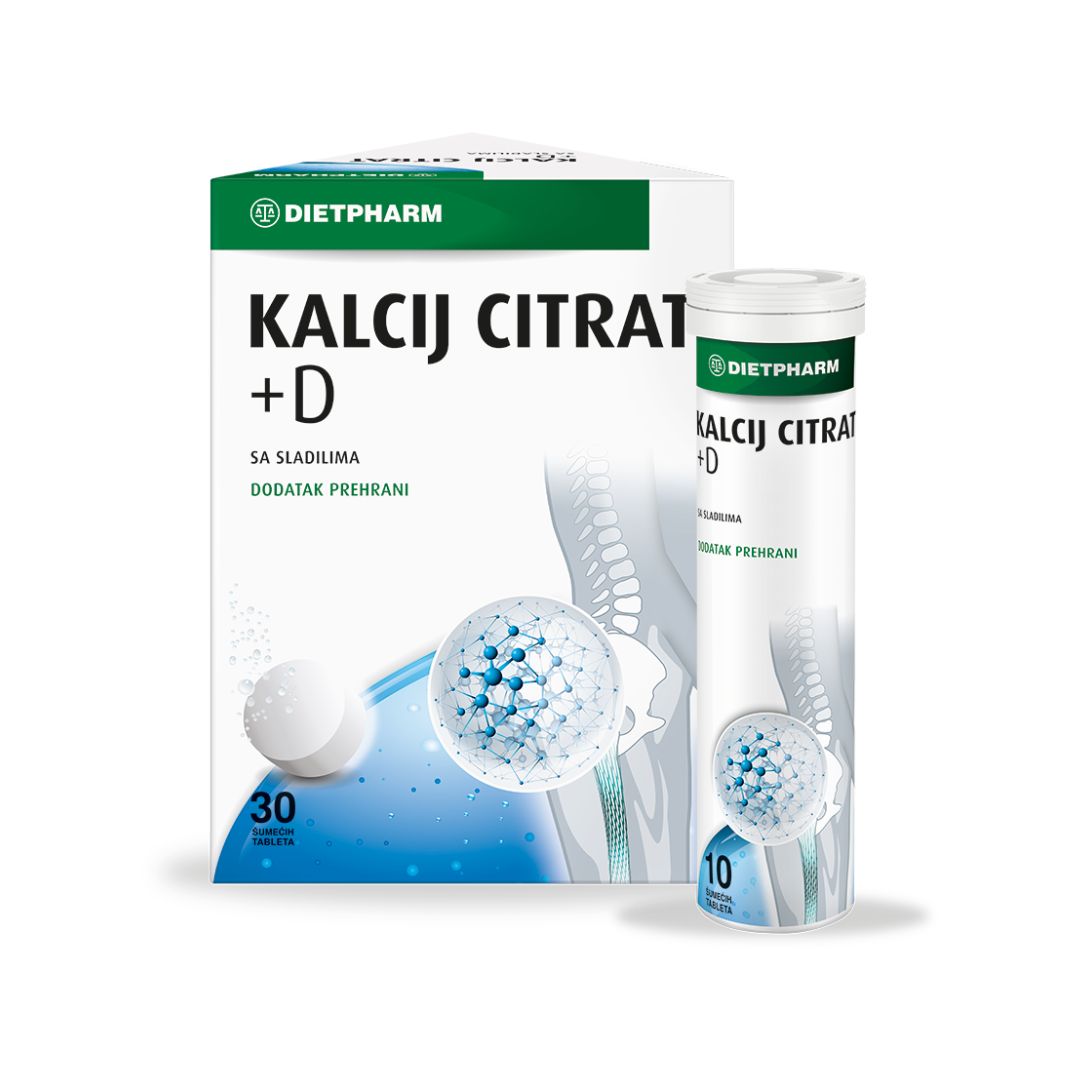 DIETPHARM Kalcij citrat +D šumeće tablete a 30