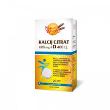 Natural Wealth KALCIJ CITRAT 600+D 400 eff. a 20 NW