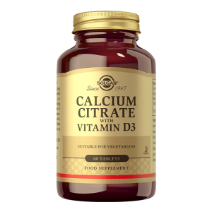 SOLGAR Kalcij citrat + vitamin D tablete a 60