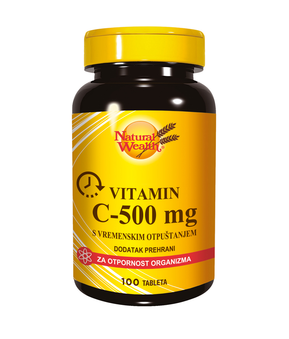 NATURAL WEALTH Vitamin C-500mg s vremenskim otpuštanjem tablete a 100