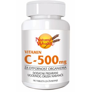NATURAL WEALTH Vitamin C-500 mg tablete za žvakanje a 90