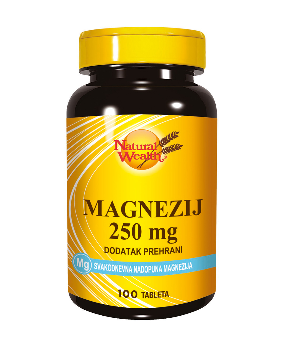 NATURAL WEALTH Magnezij 250mg tablete a 100
