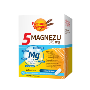 NATURAL WEALTH 5 MAGNEZIJ 375mg kapsule a 60