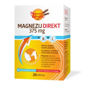 NATURAL WEALTH Magnezij 375mg +B+C vrećice a 20