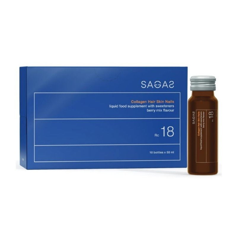 SAGAS RC. 18 COLLAGEN HAIR SKIN NAILS 10×50 ml AMB