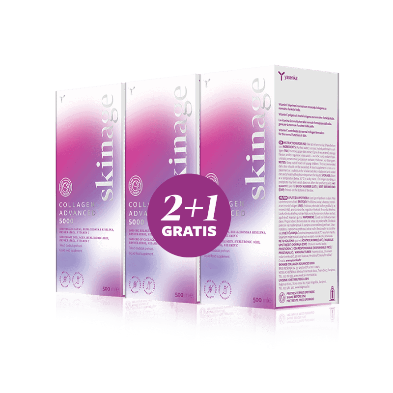 Yasenka Skinage COLLAGEN ADVANCED 5000 500ml (2+1 GRATIS)