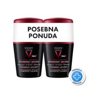 VICHY Deo Men Roll on Clinical Control protiv neugodnih mirisa do 96h 2x50 ml PROMO