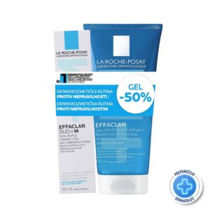 La Roche-Posay Effaclar gel za čišćenje 200 ml + Effaclar Duo+M krema 40 ml SET
