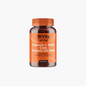 BIVITS Vitamin C 1000 + Cink + Vitamin D3 1000 tablete a 60