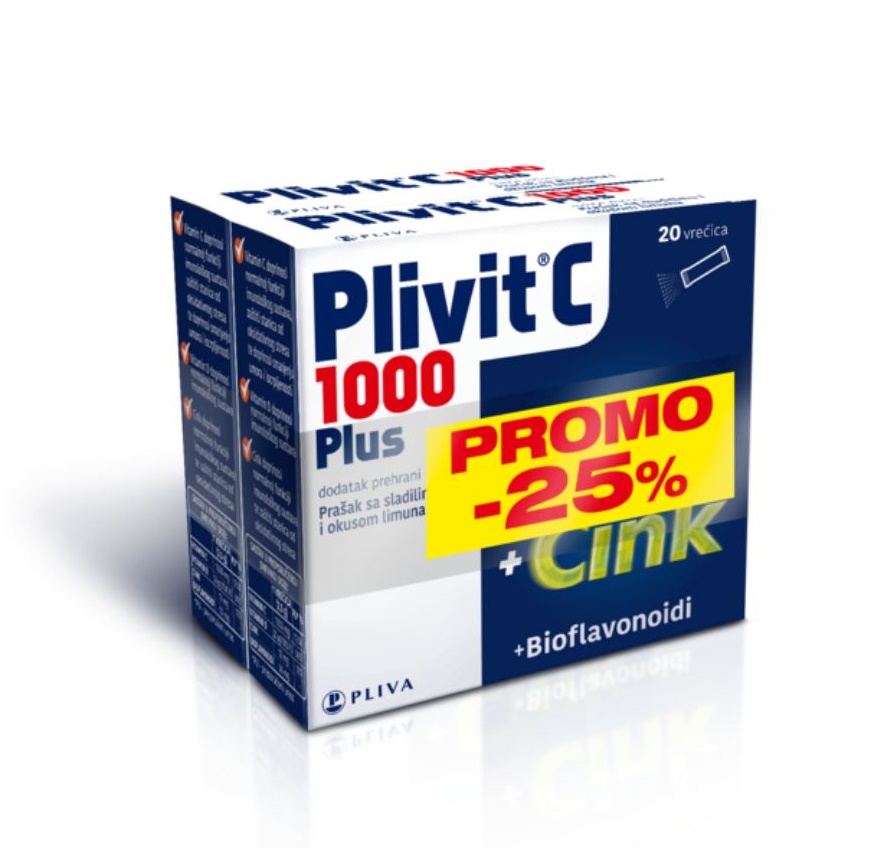 PLIVIT C 1000 + D + CINK vrećice a 20 (PROMO -25%)