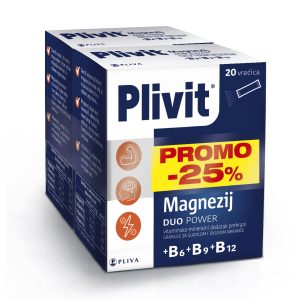 PLIVIT Magnezij+B6+B9+B12 Duo Power vrećice a 20 (PROMO -25%)