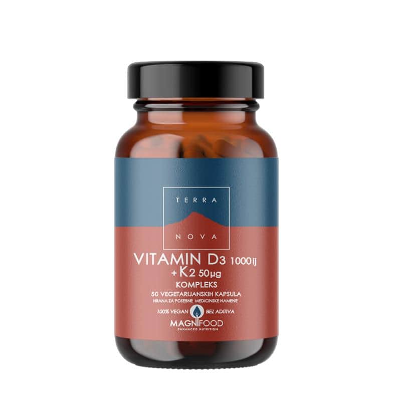 TERRANOVA Vitamin D3 1000IU + K2 50mcg kapsule a 50