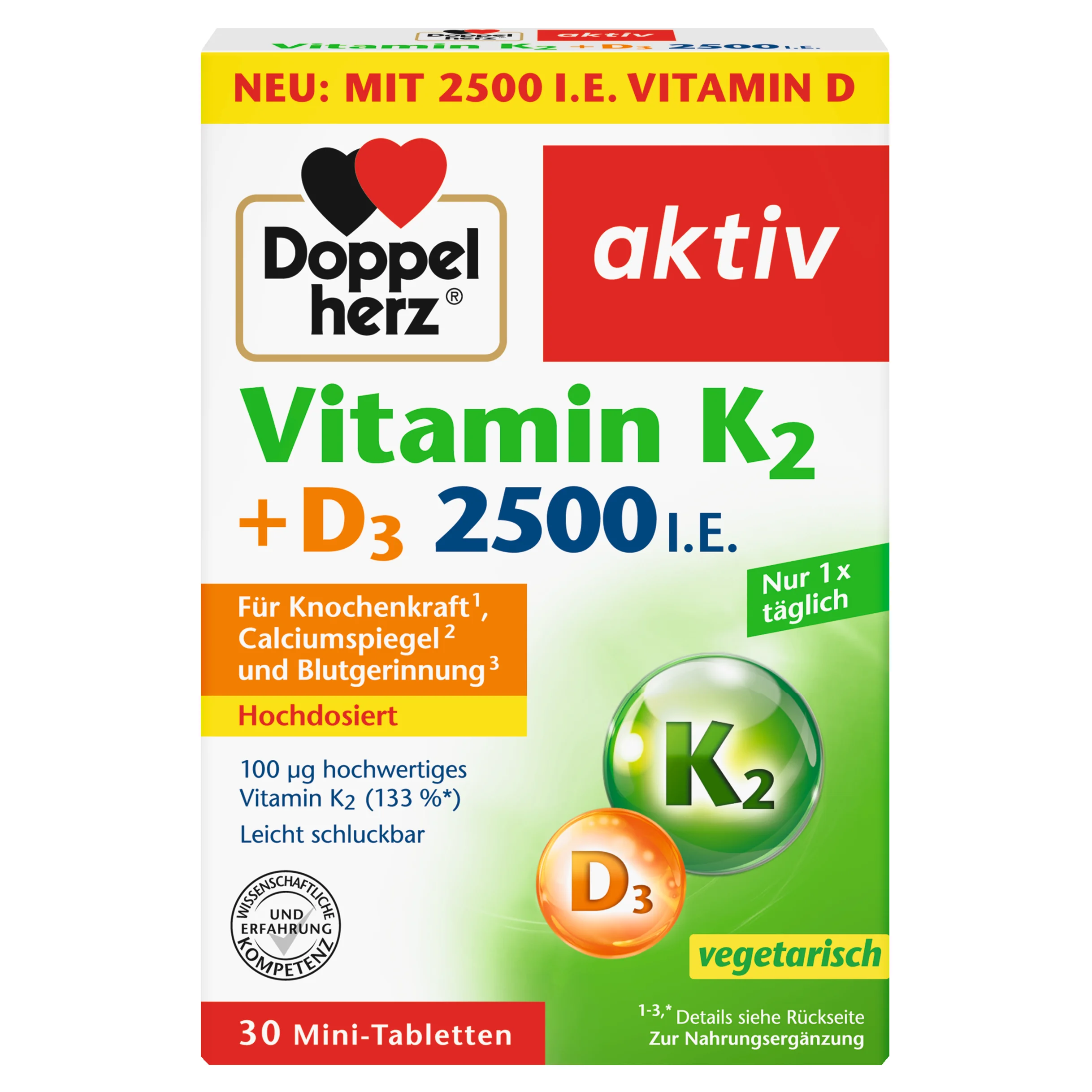 Doppelherz AKTIV VIT. K2+D3 2500 IU tablete 30 kom