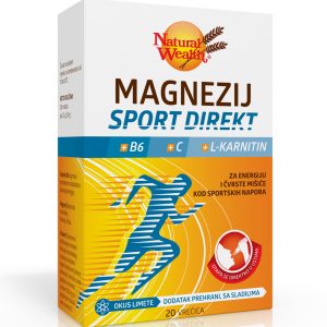 NATURAL WEALTH Magnezij Sport Direkt +B6 +C +L-karnitin vrećice a 20