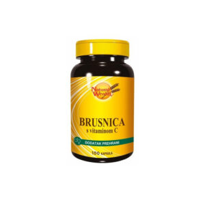 Natural Wealth BRUSNICA s vitaminom C kapsule 100 kom