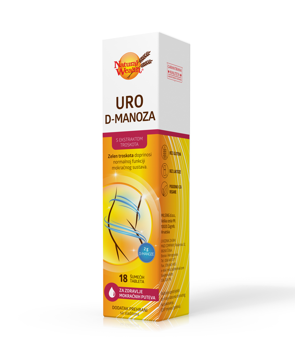 NATURAL WEALTH Uro D-manoza šumeće tablete a 18