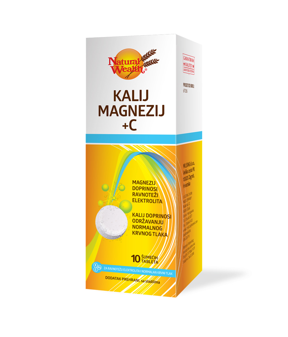 NATURAL WEALTH Kalij Magnezij + C šumeće tablete a 10