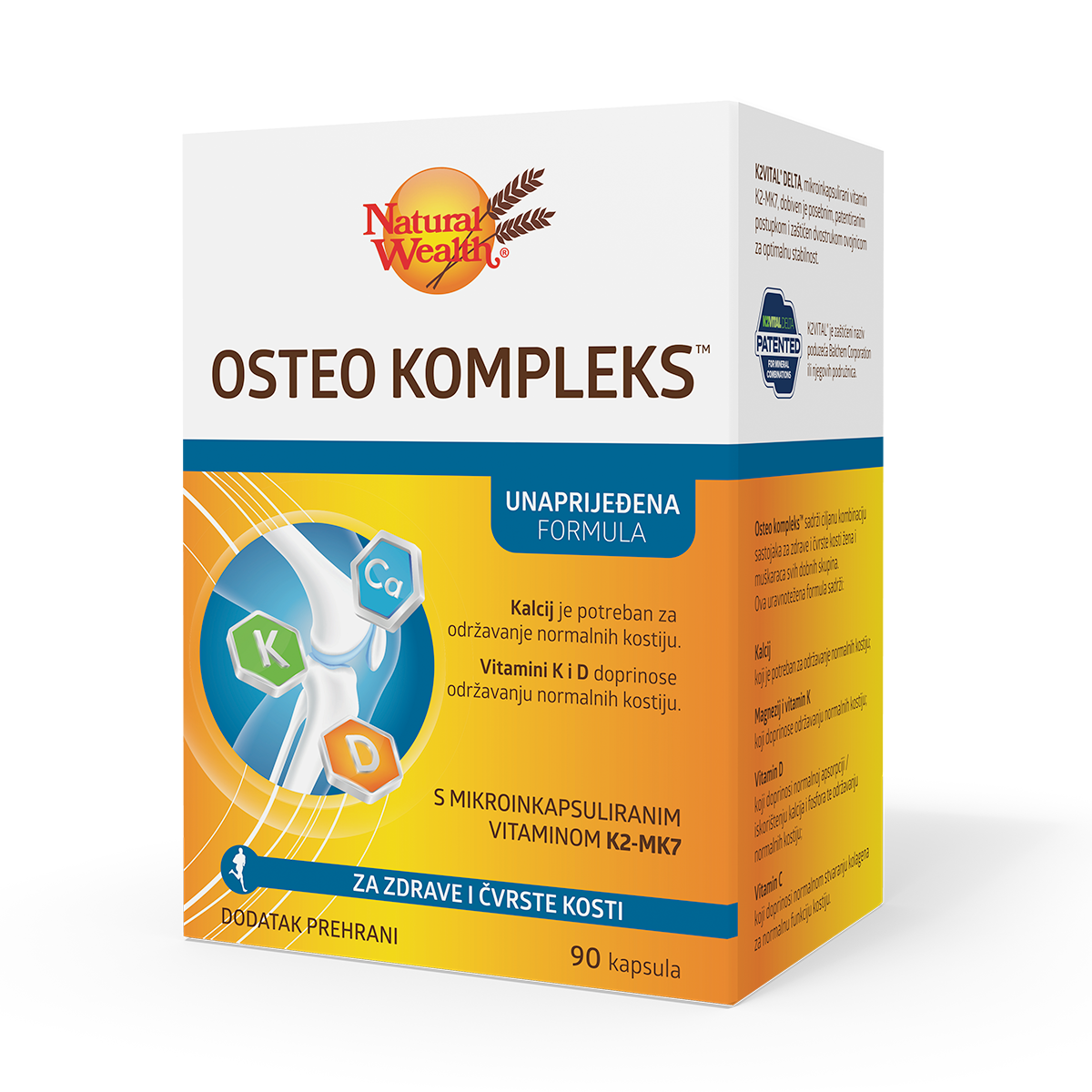 NATURAL WEALTH Osteo kompleks kapsule a 90