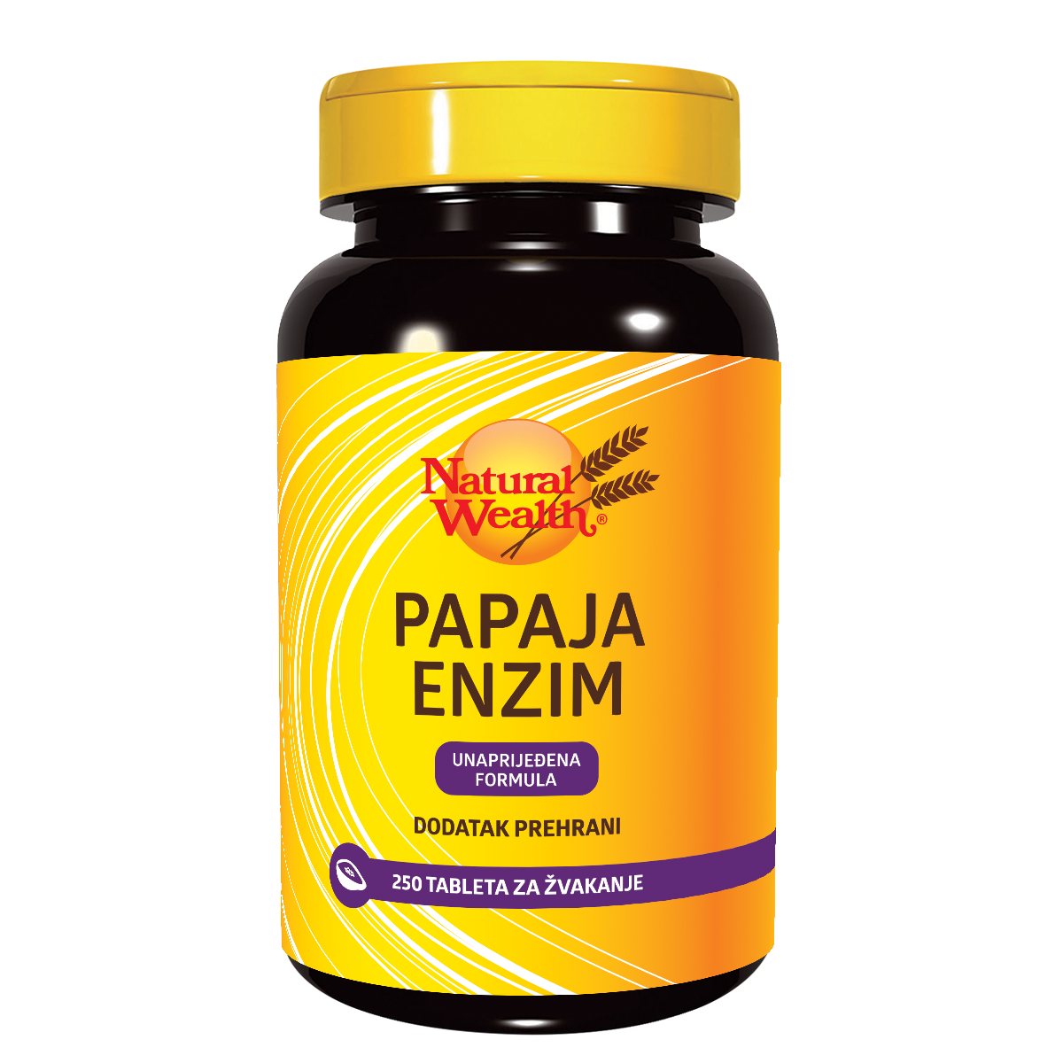 NATURAL WEALTH Papaja enzim tablete za žvakanje a 250