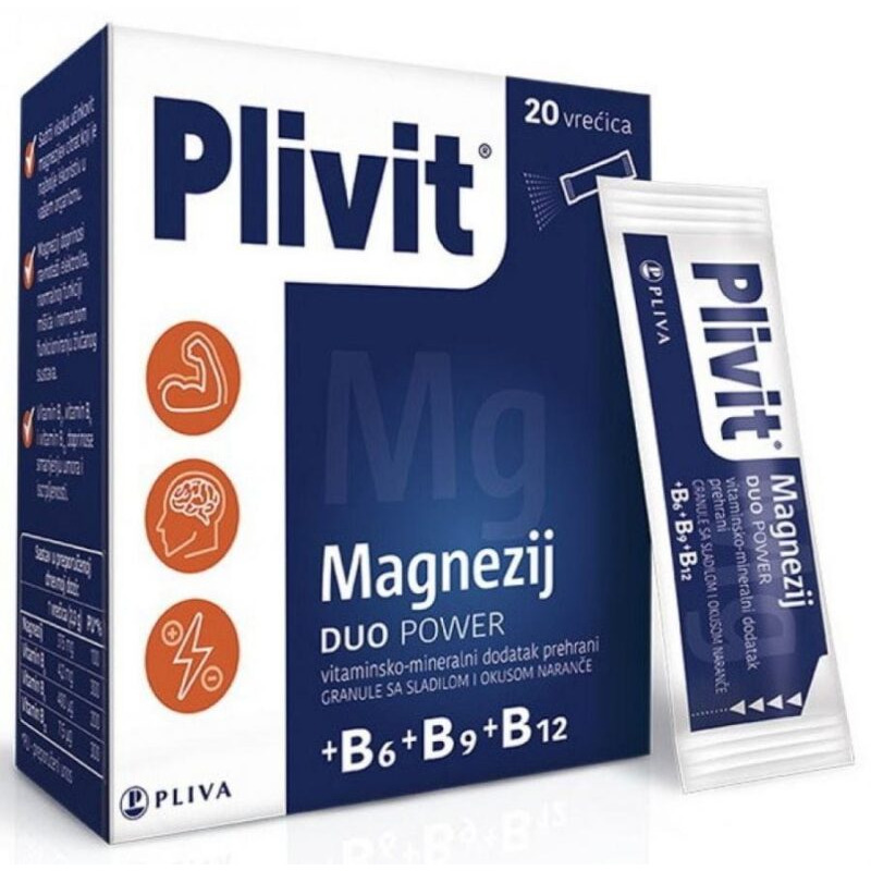 Plivit Mg+B6+B9+B12 vrećice 20 kom